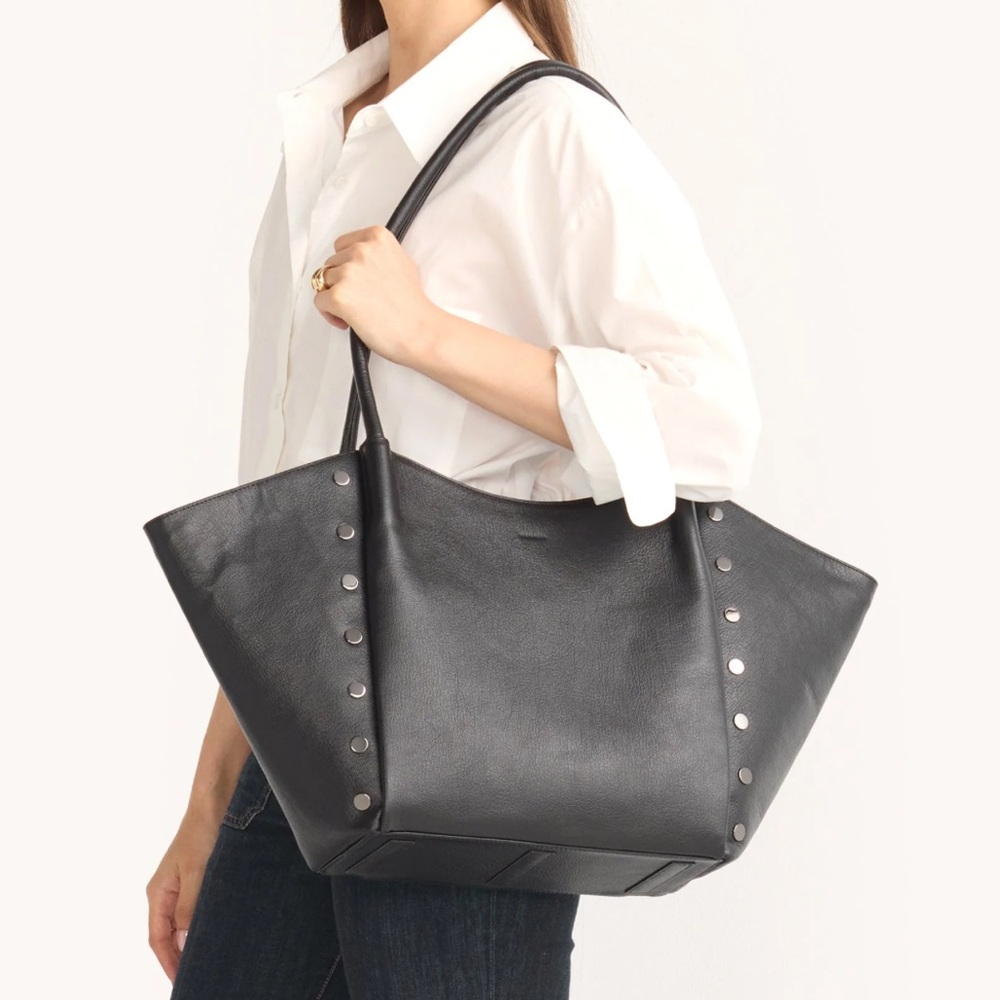 Hammitt Black Leather Studded Tote - Picture 2 of 8
